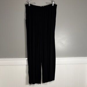French Laundry Black Wide-Leg Pull-On Pants